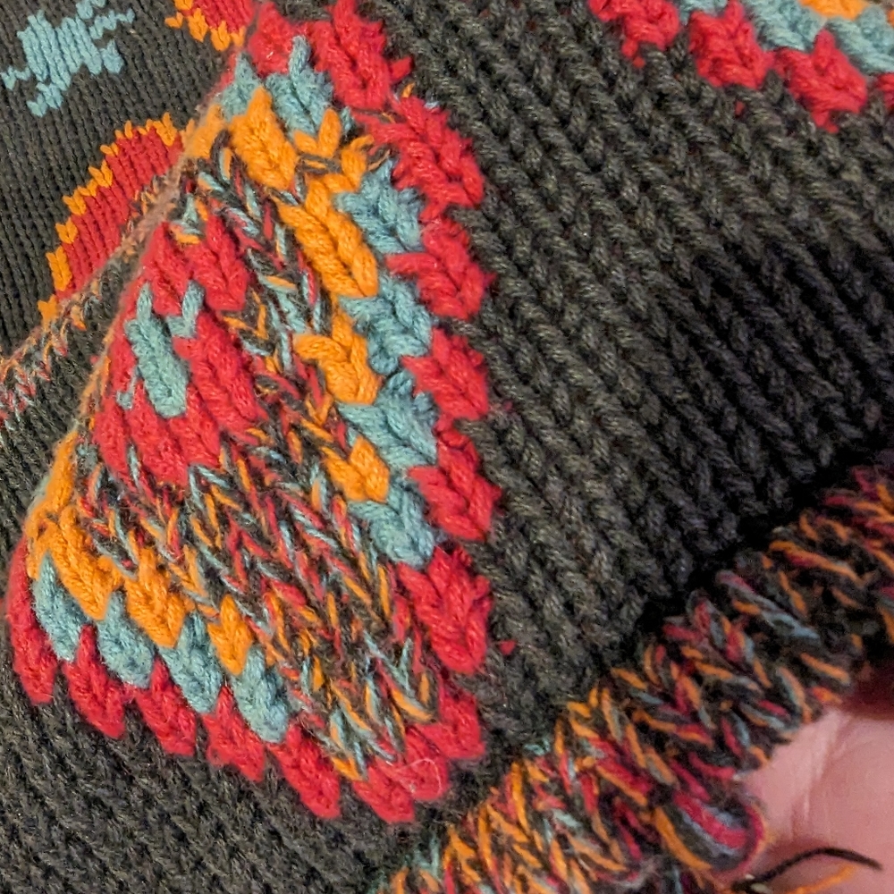 Multicolor Geometric Pattern Sweater - image 3